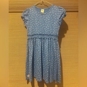 Blue and white polka dot Sleeve Sundress